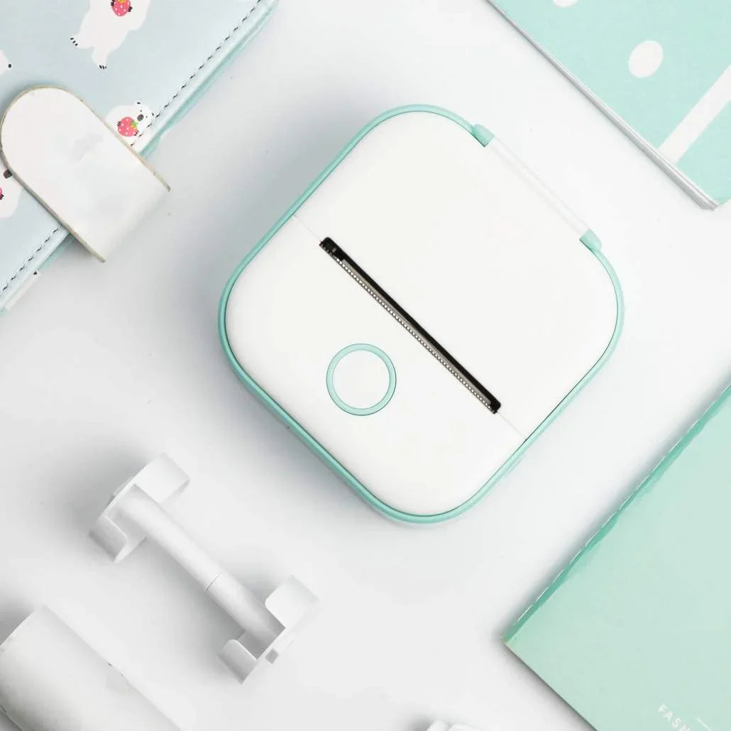 Portable mini thermal printer for smartphones – white model