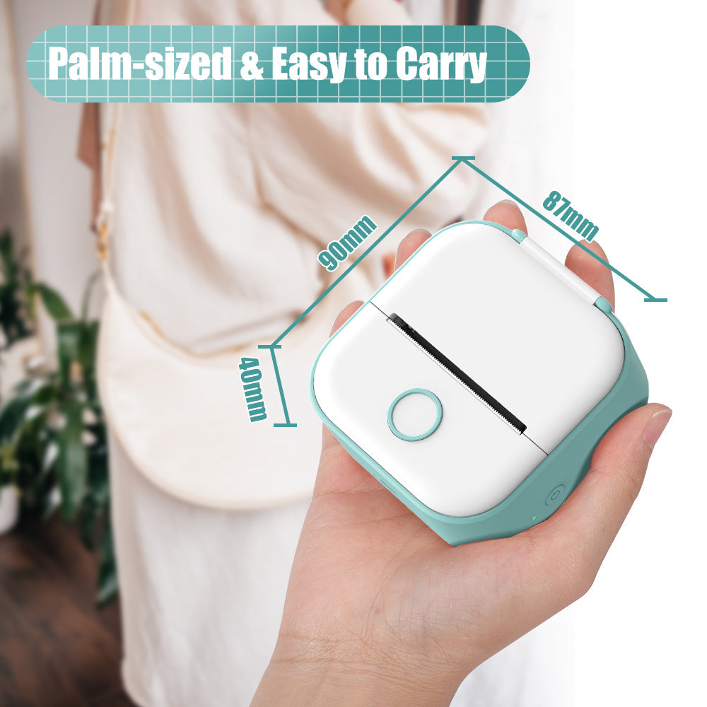 Portable mini thermal printer for smartphones – white model